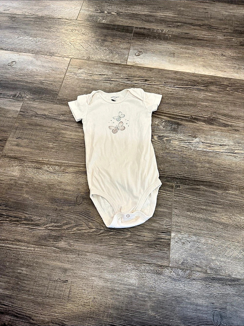 petit lem Sleep Baby Bodysuit Cream Size 3-6M